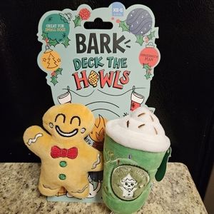 Barkbox Gingerbread and Latte Squeak Toys